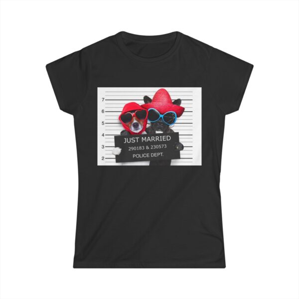 Just Married Women's Softstyle Tee - Image 4